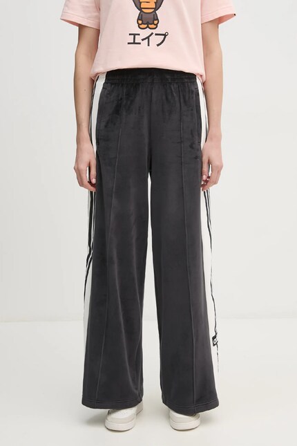 adidas Originals trousers Adibreak Velour Track Pant women's black