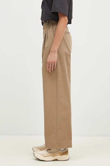 Carhartt WIP cotton trousers Leola Pant beige color I033147.8Y06