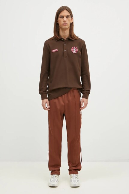 adidas Originals joggers Beckenbauer Track Pants brown color with