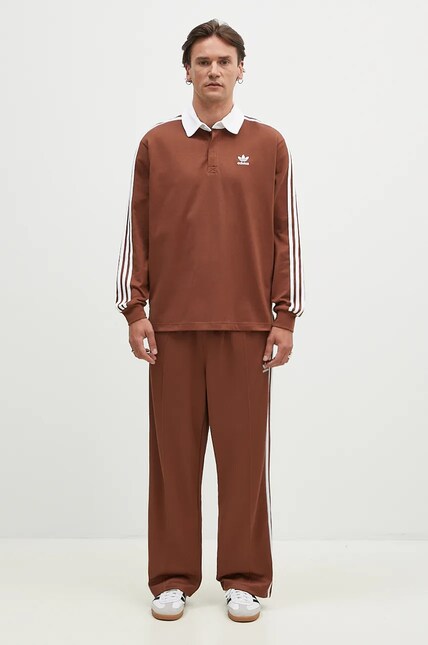 adidas Adicolor Baggy Fit Firebird Track Pants 'Preloved Brown