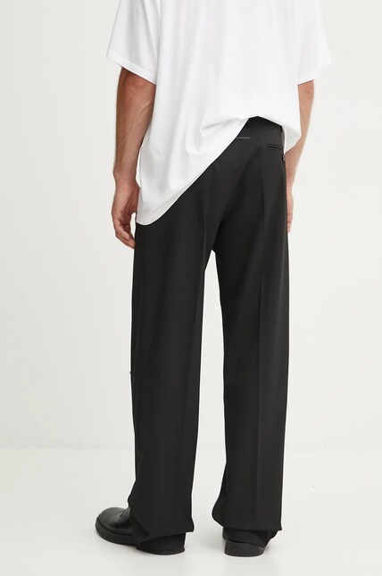 MM6 Maison Margiela trousers men's black color SH2KA0013.M35227 at
