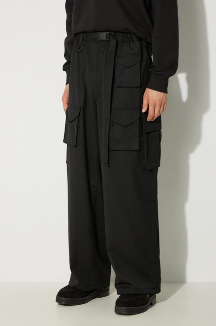 Y-3 wool blend trousers Refined Wool Cargo Pants black color