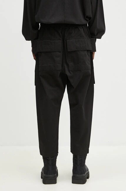 Хлопковые брюки Rick Owens Creatch Cargo Cropped Drawstring цвет
