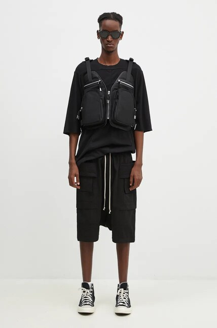 Хлопковые шорты Rick Owens Creatch Cargo Pods цвет чёрный