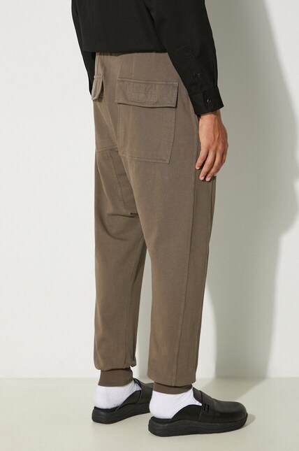 Rick Owens cotton joggers Prisoner Drawstring gray color smooth