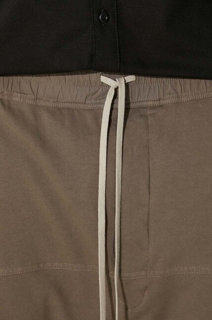 Rick Owens cotton joggers Prisoner Drawstring gray color smooth