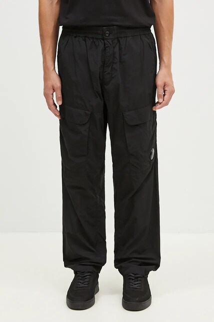 C.P. Company trousers Chrome-R Loose Cargo Pants men's black color