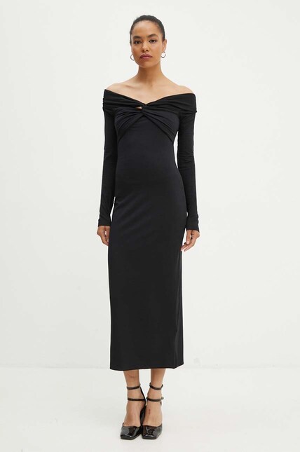rotate off shoulder dress Off-shoulder Maxi Dress Light Blue