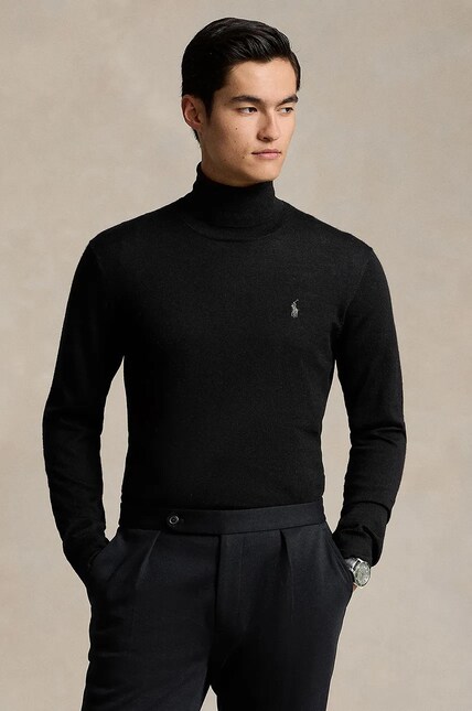 Polo Ralph Lauren woolen jumper men's black color 710946145 at PRM US