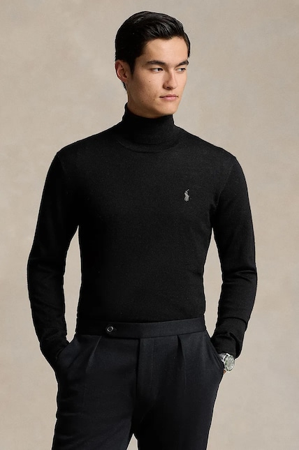 Polo Ralph Lauren woolen jumper men's black color 710946145 at PRM US Polo Ralph Lauren woolen jumper men's black color 710946145 at PRM US