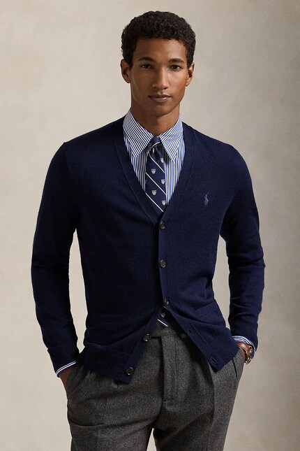 Polo Ralph Lauren woolen cardigan RWS-Longsleeve navy blue color