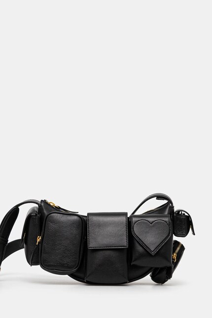 Fiorucci leather handbag Leather Super Pocket Bag black color