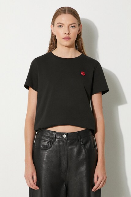 Kenzo cotton t-shirt Gots Boke Crest Classic Tee women's black
