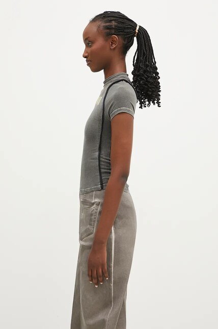 Ottolinger t-shirt Deconstructed Fitted T-Shirt women's gray color