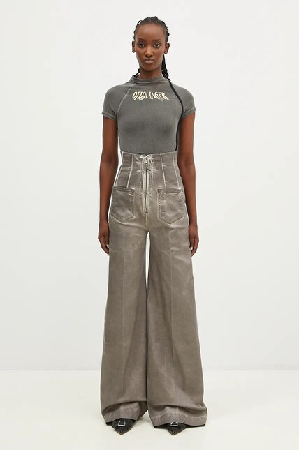 Ottolinger t-shirt Deconstructed Fitted T-Shirt women's gray color