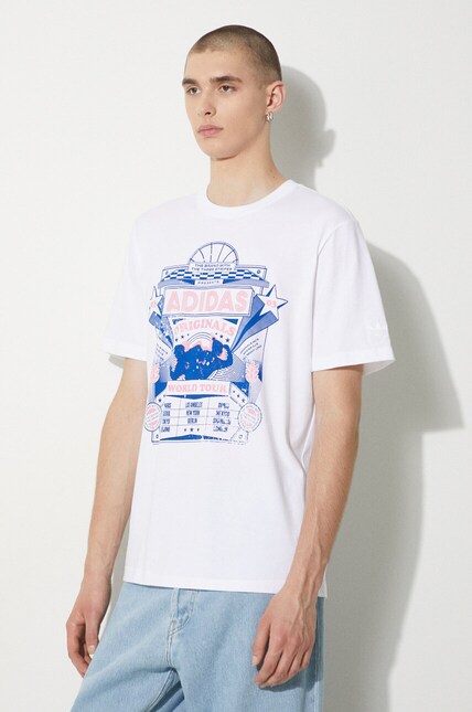 adidas Originals cotton t-shirt Street 4 men's white color with a
