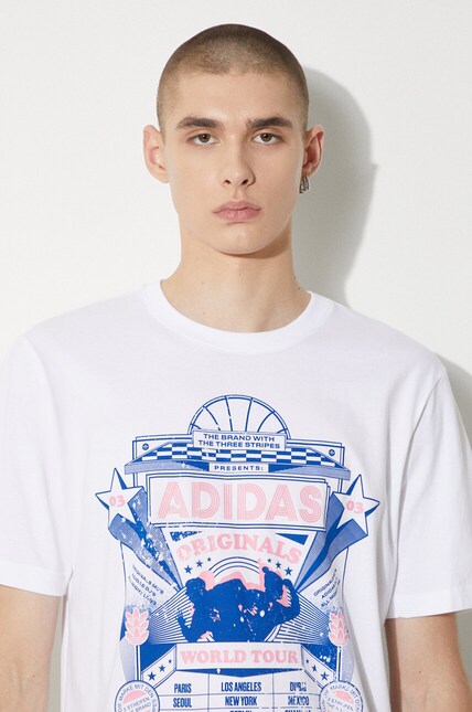adidas Originals cotton t-shirt Street 4 men's white color with a