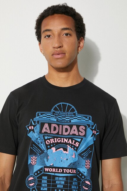 adidas Originals cotton t-shirt Street 4 men's black color with a