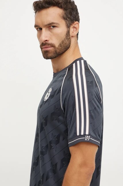 Футболка adidas Originals Real Madrid мужская цвет чёрный узорный