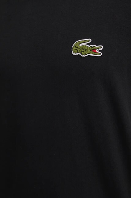 Lacoste t-shirt men's black color smooth TH2745 at PRM US