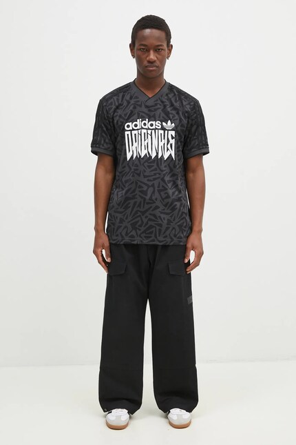 Футболка adidas Originals AOP Jersey мужская цвет серый узорная