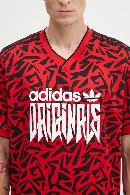 adidas Originals t-shirt AOP Jersey men's red color IZ4833 at PRM US