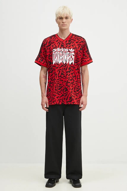 adidas Originals t-shirt AOP Jersey men's red color IZ4833 at PRM US
