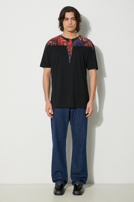 Marcelo Burlon cotton t-shirt Bandana Wings Basic Tee men's black