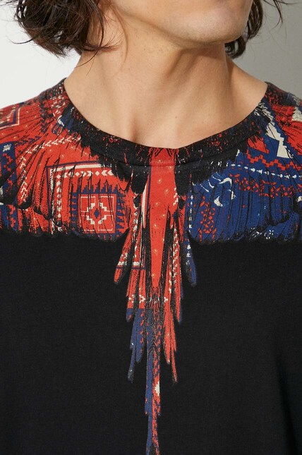 Marcelo Burlon cotton t-shirt Bandana Wings Basic Tee men's black