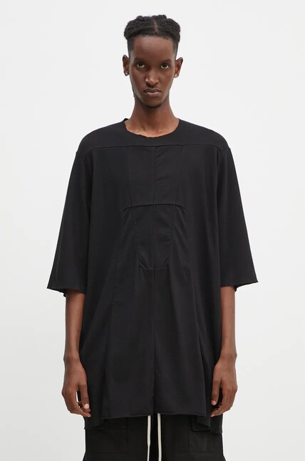Rick Owens cotton t-shirt Luxor T men's black color smooth