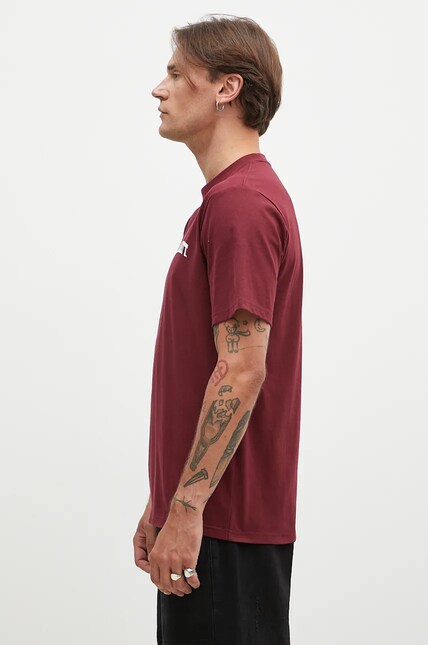 Carhartt WIP cotton t-shirt S/S University Script men's maroon