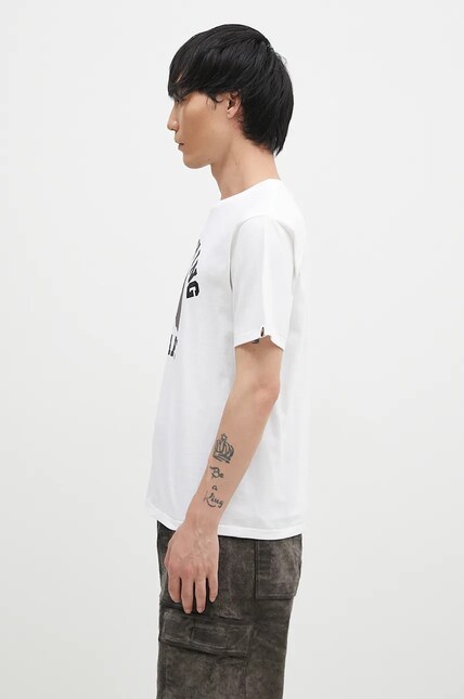 A Bathing Ape cotton t-shirt COLLEGE TEE men's white color with a