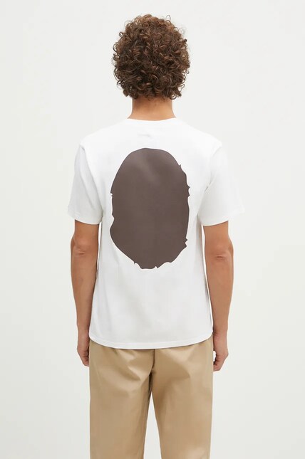 A Bathing Ape cotton t-shirt BIG APE HEAD TEE men's white color