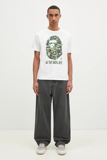 A Bathing Ape cotton t-shirt Abc Camo men's white color with a