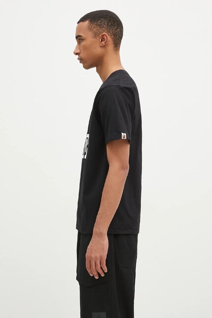 A Bathing Ape cotton t-shirt I Love Bape men's black color with a