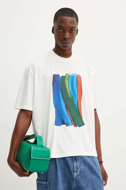 Sunnei cotton t-shirt white color with a print RTWXJER002 at PRM US