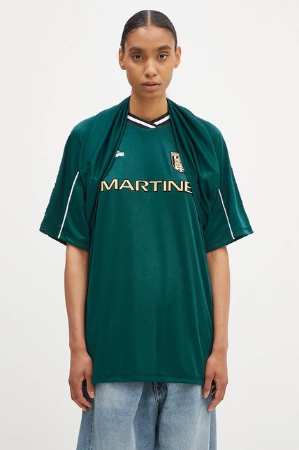 Martine Rose t-shirt Celebration Football Top green color