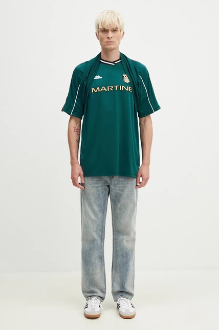Martine Rose t-shirt Celebration Football Top green color