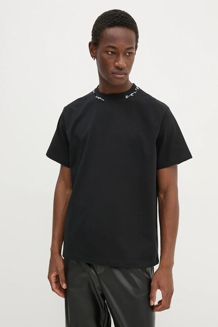 Heliot Emil t-shirt black color smooth AW24.M.09.127.BLK01 at PRM US