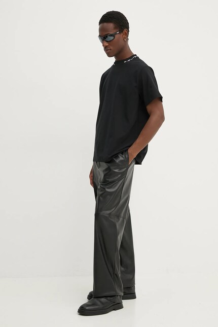 Heliot Emil t-shirt black color smooth AW24.M.09.127.BLK01 at PRM US