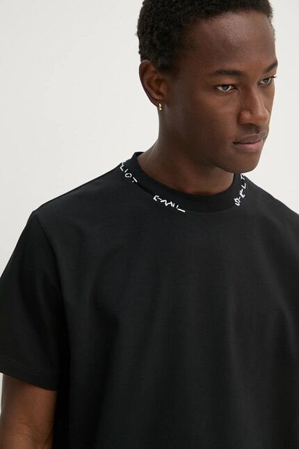 Heliot Emil t-shirt black color smooth AW24.M.09.127.BLK01 at PRM US