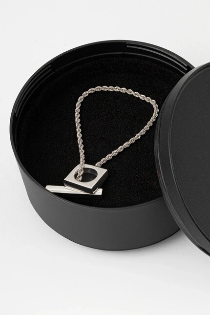 Tom Wood silver bracelet Square Rope Bracelet 101430 at PRM US