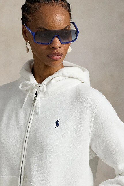Polo Ralph Lauren zip-up hoodie with cotton Women's white
