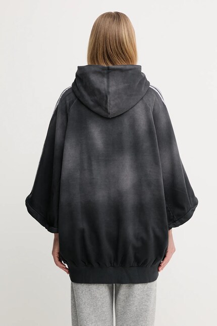 adidas Originals cotton sweatshirt Oversized Hoodie black color