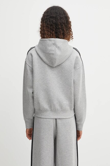adidas Originals sweatshirt Spacer 3S Fz gray color hooded with an