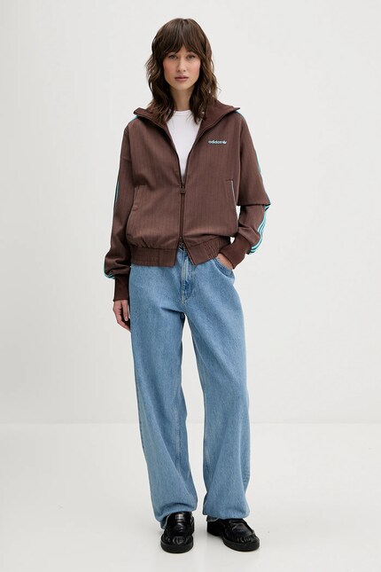 Кофта adidas Originals Tailored Tt цвет коричневый с аппликацией