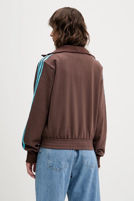 adidas Originals bluză Tailored Tt culoarea maro, cu imprimeu