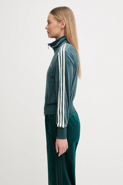 Кофта из велюра adidas Originals Fb Liberty Tt цвет зелёный с