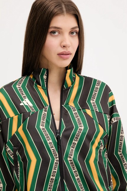 Кофта adidas x Farm Rio цвет чёрный узор JL8618 | ANSWEAR.ua