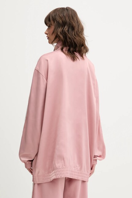 Кофта adidas Originals Satin Tt цвет розовый с аппликацией KC8812